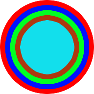 A circle with a transparent background