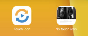 With and without Touch icon