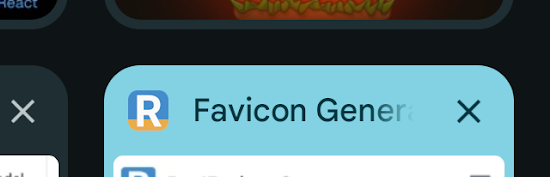 Favicon in Android Chrome tabs list