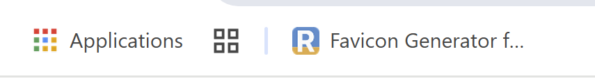 Favicon in the bookmarks bar of Desktop Chrome