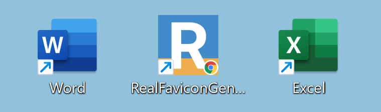 Favicon used as a shortcut on Windows