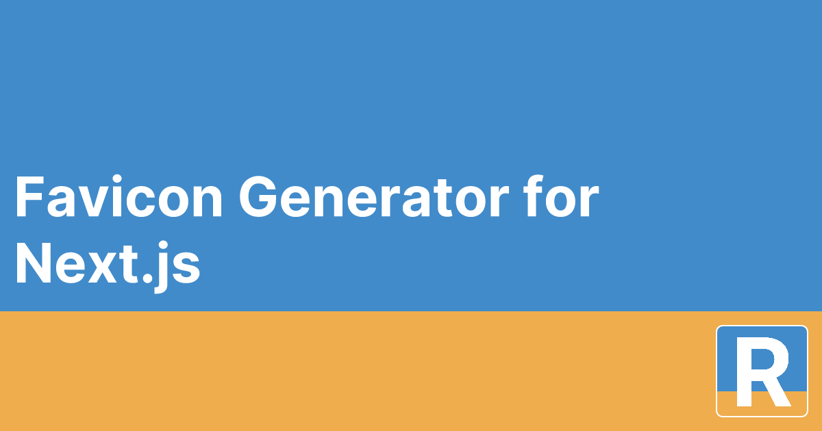 Favicon Generator for Next.js
