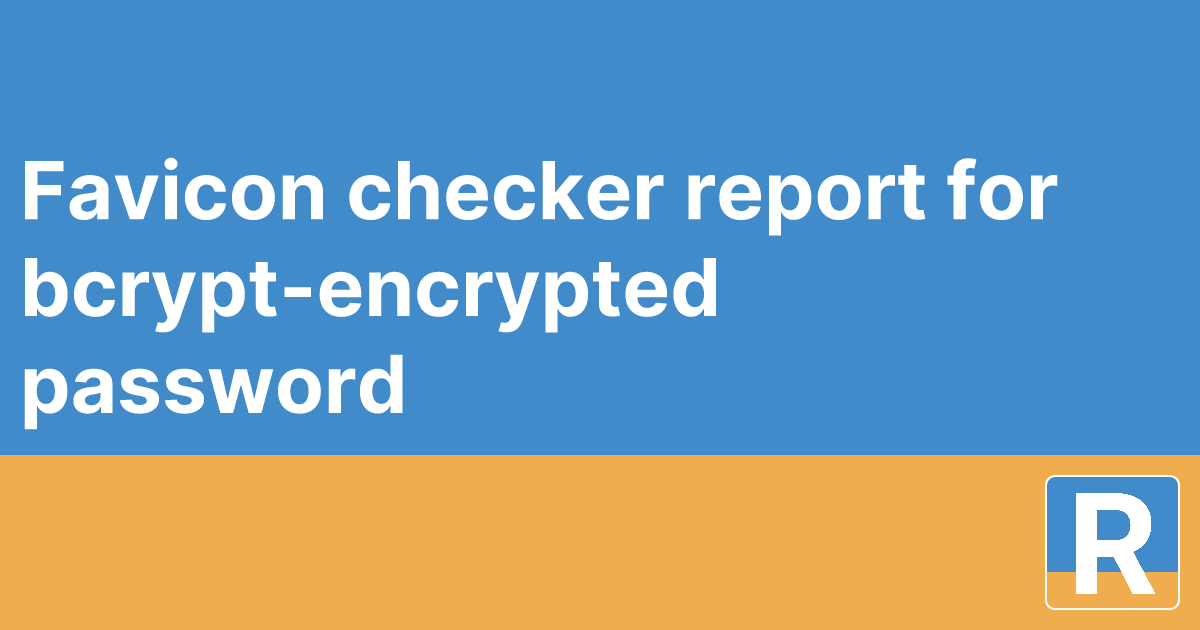Favicon checker report for bcrypt-encrypted+password