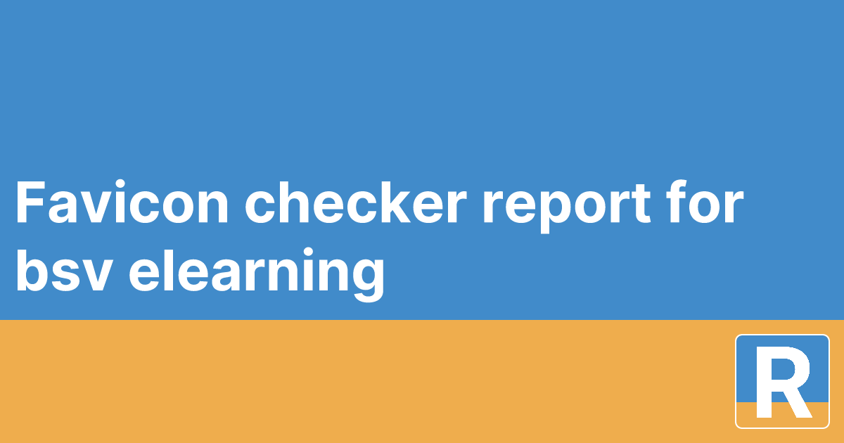 Favicon checker report for bsv+elearning