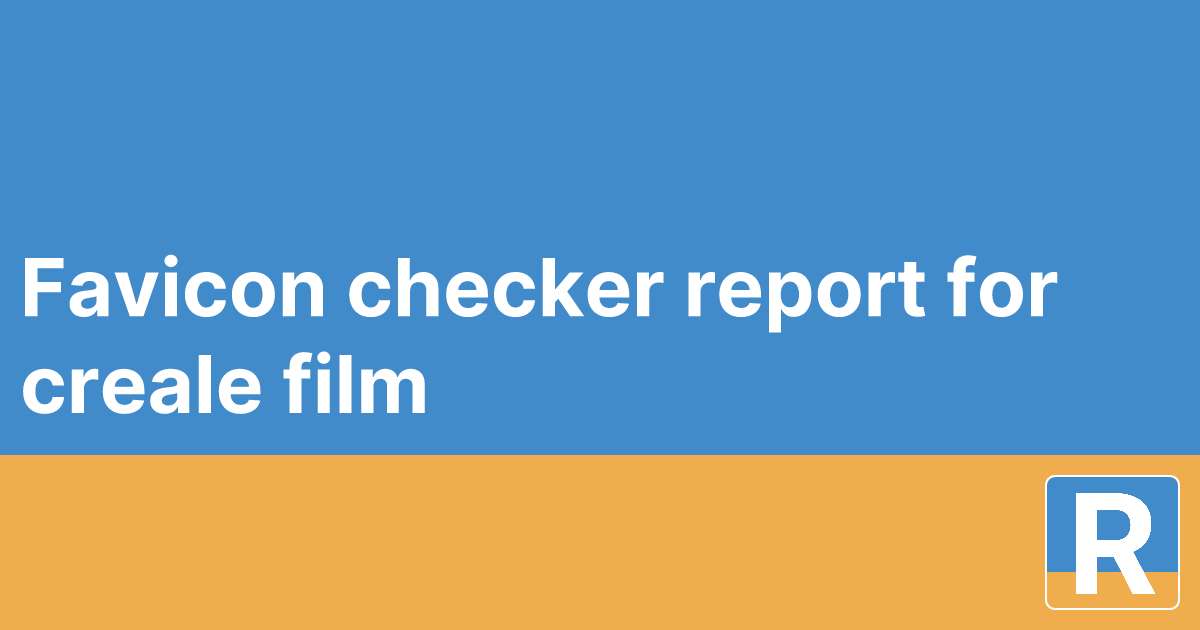 Favicon checker report for creale+film