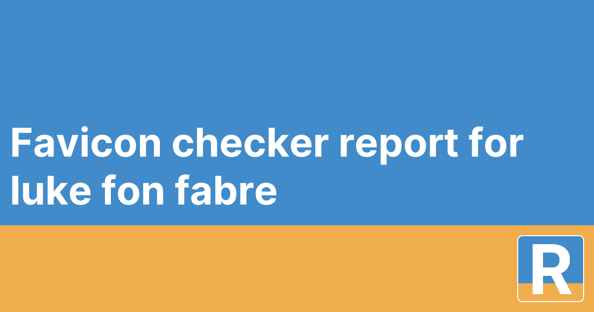 Favicon checker report for luke+fon+fabre