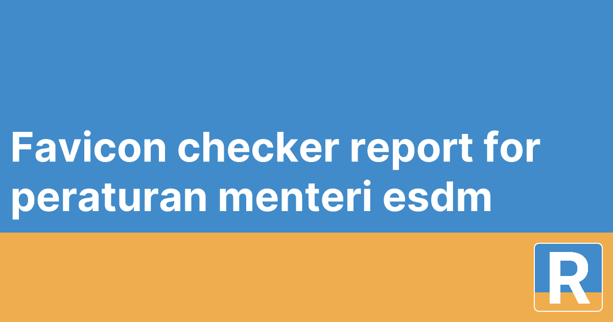 Favicon checker report for peraturan+menteri+esdm