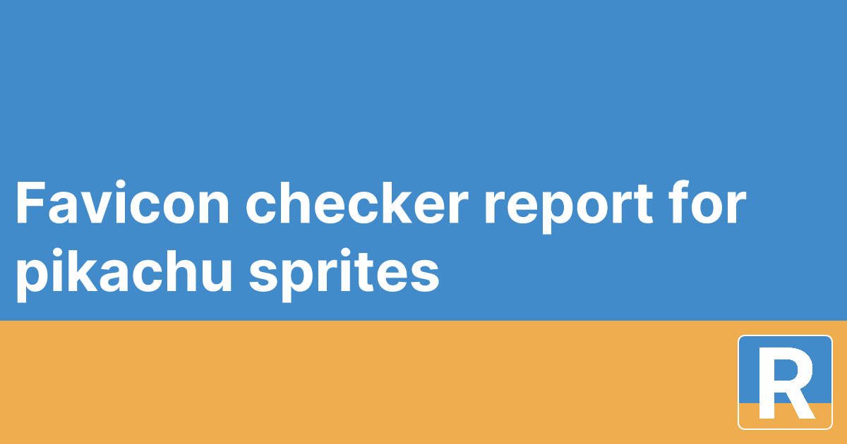 Favicon checker report for pikachu+sprites