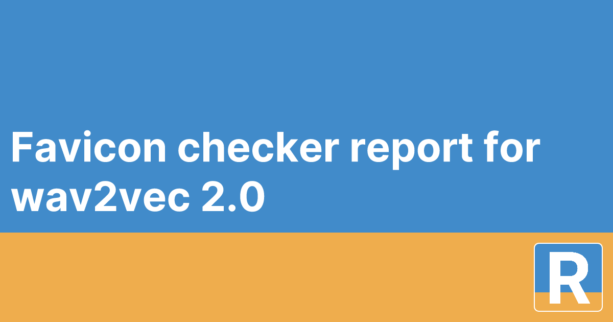 Favicon checker report for wav2vec+2.0